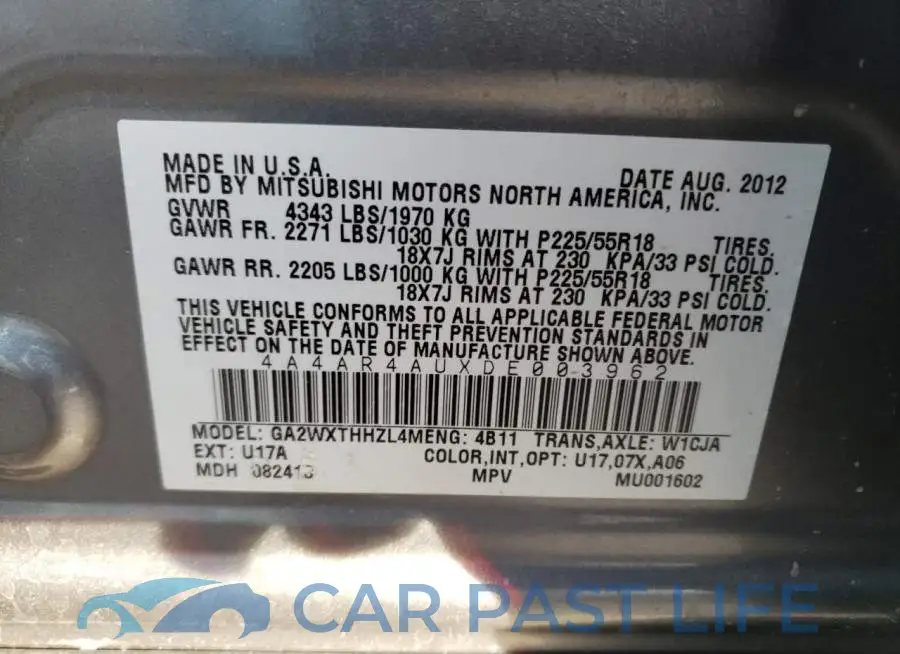 4A4AR4AUXDE003962# 12