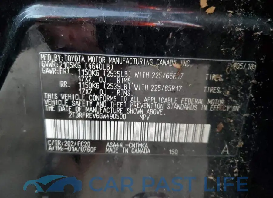 2T3RFREV6GW490500# 10
