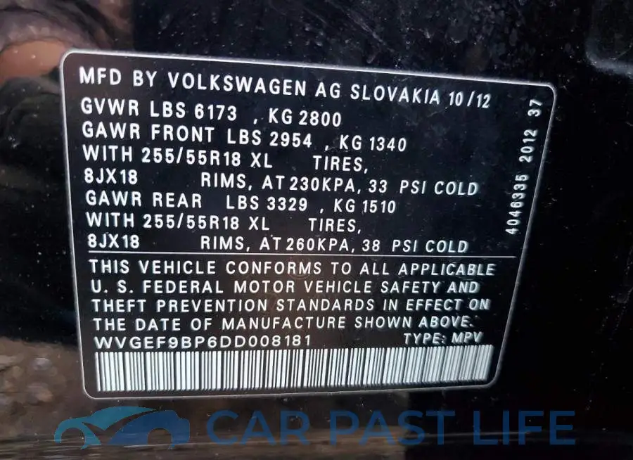 WVGEF9BP6DD008181# 10