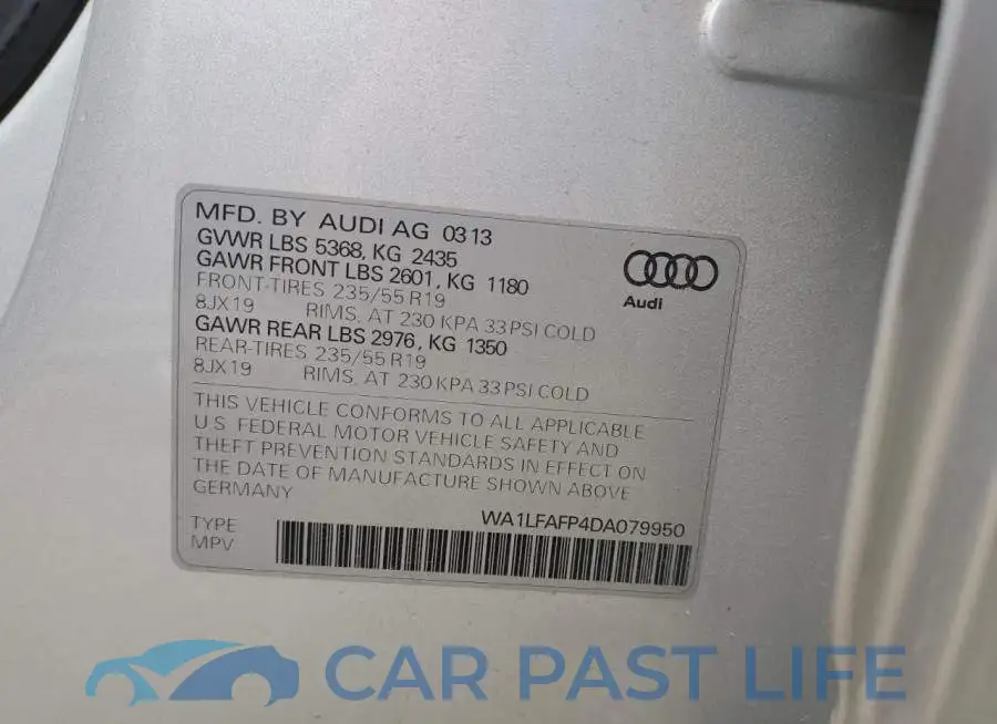 WA1LFAFP4DA079950# 13