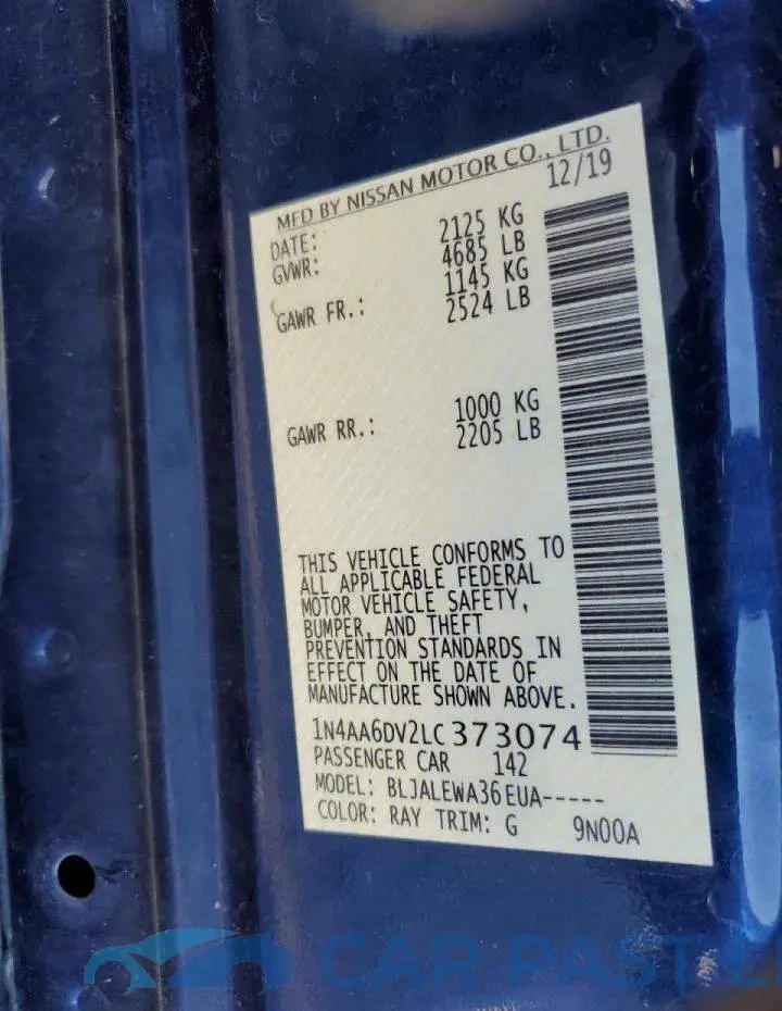 1N4AA6DV2LC373074# 13