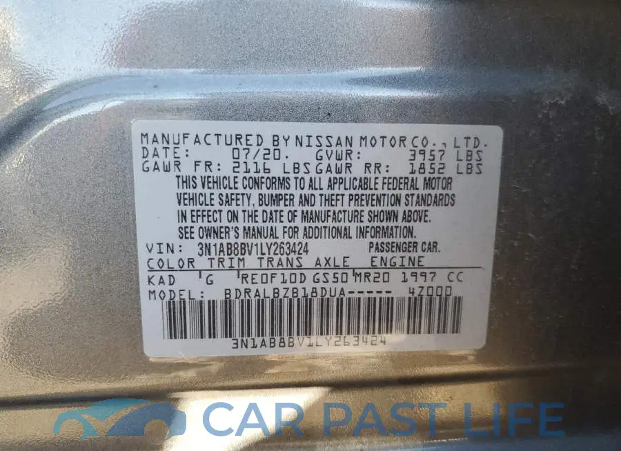 3N1AB8BV1LY263424# 10