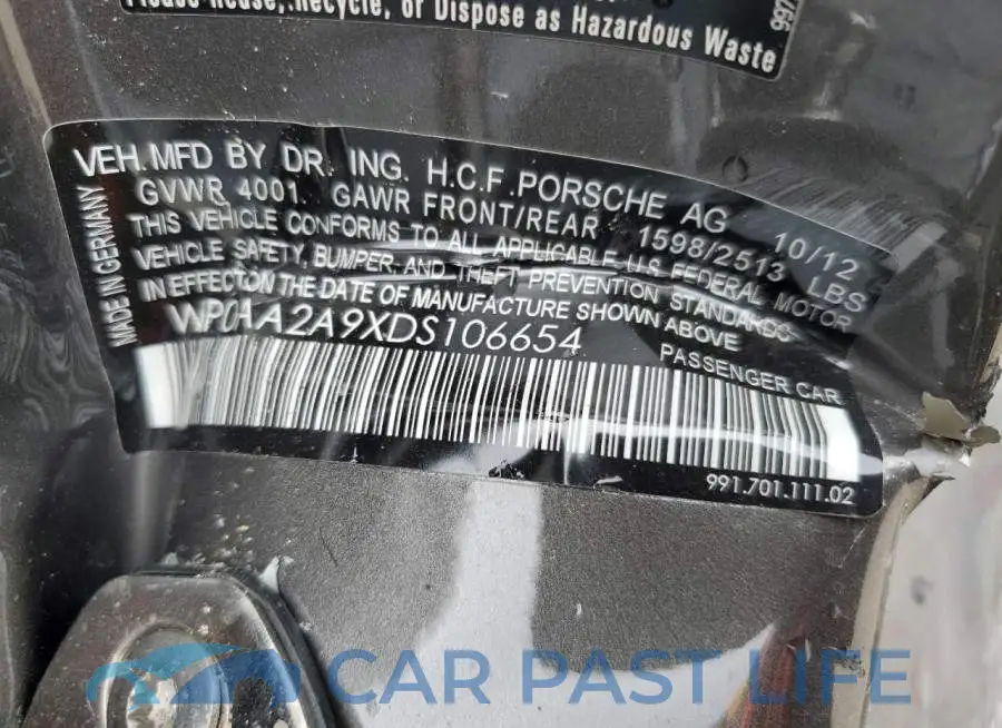 WP0AA2A9XDS106654# 12