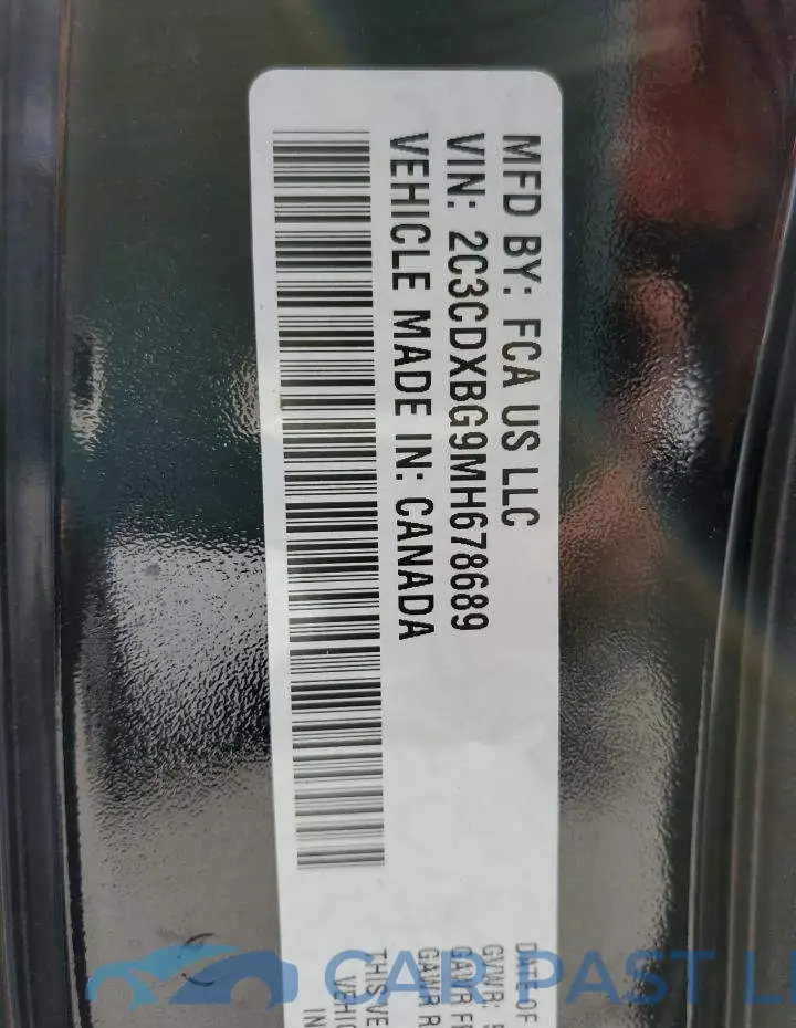 2C3CDXBG9MH678689# 10