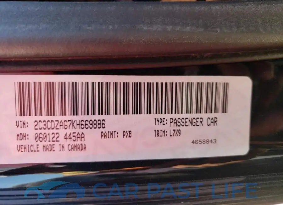 2C3CDZAG7KH669886# 10