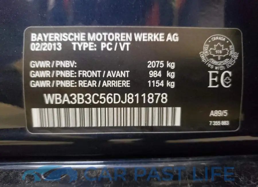 WBA3B3C56DJ811878# 12