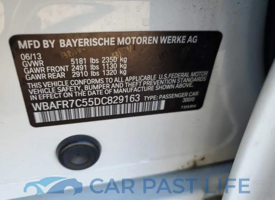 WBAFR7C55DC829163# 13