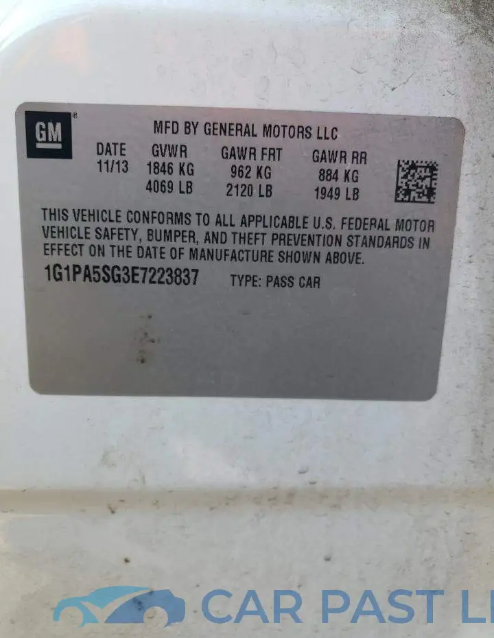 1G1PA5SG3E7223837# 12