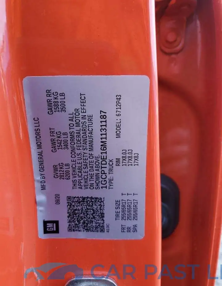 1GCPTDE16M1131187# 12