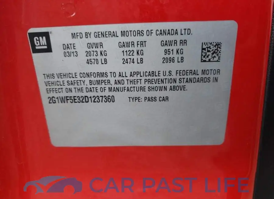 2G1WF5E32D1237360# 12