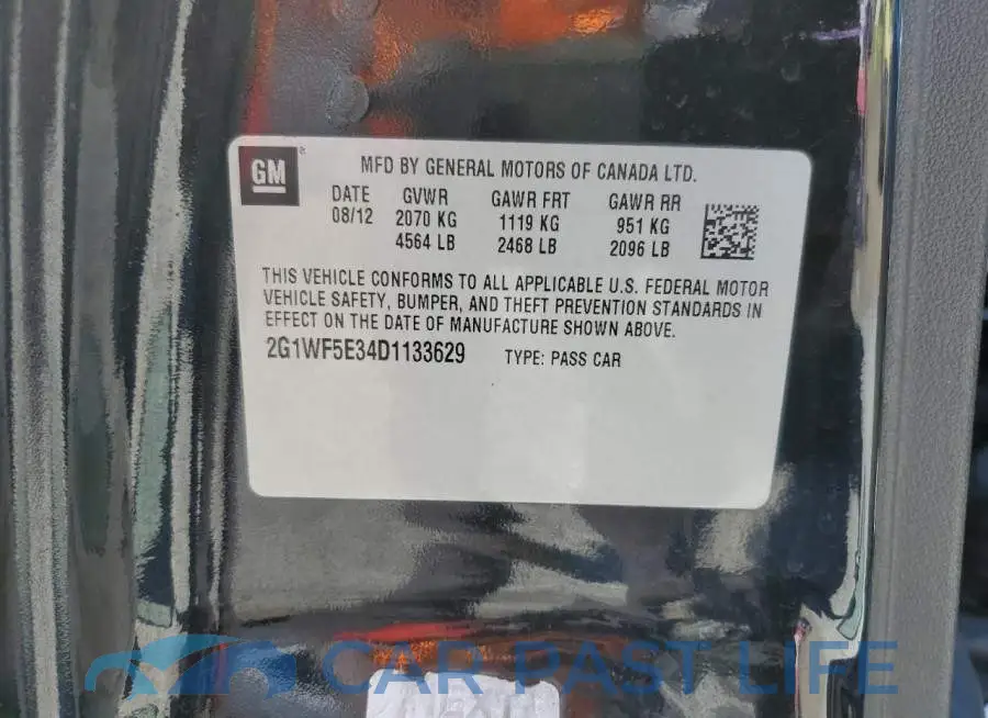 2G1WF5E34D1133629# 10