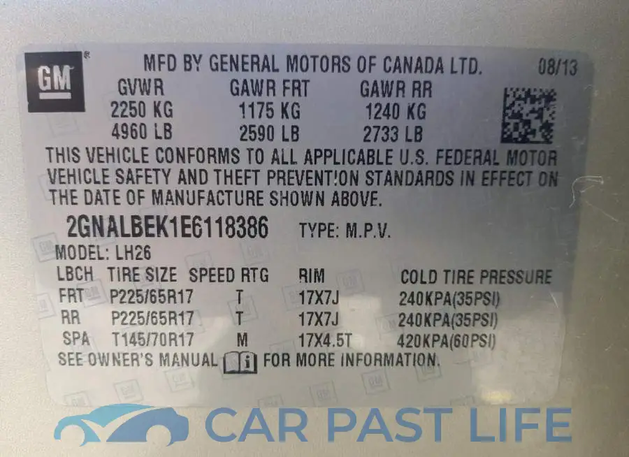 2GNALBEK1E6118386# 10