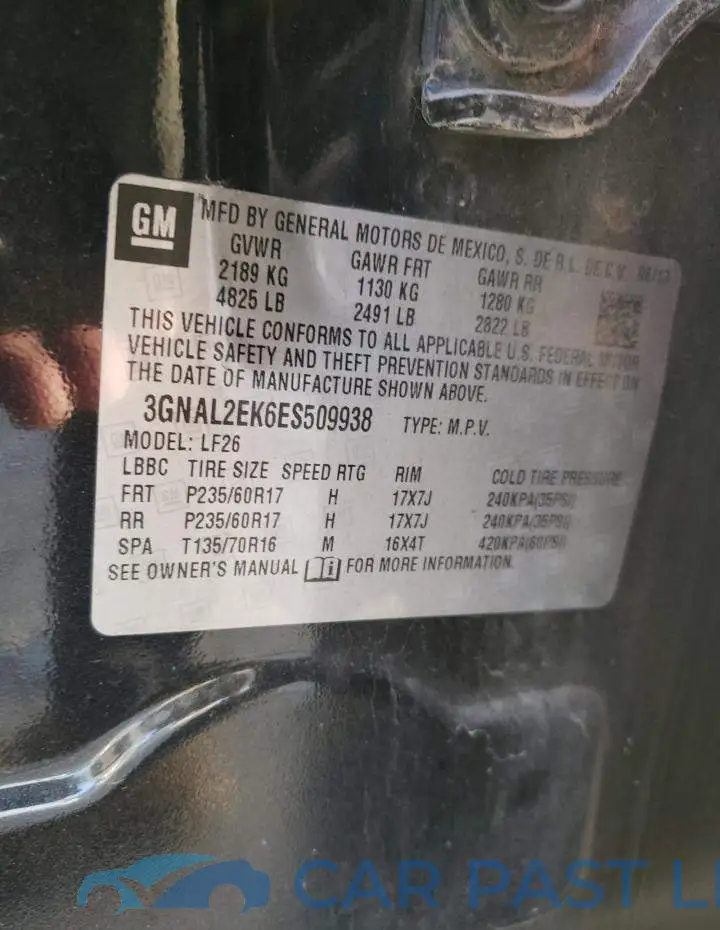 3GNAL2EK6ES509938# 10