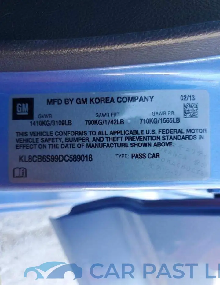 KL8CB6S99DC589018# 12