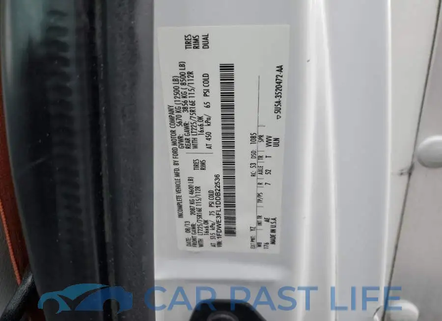 1FDWE3FL1DDB22536# 12