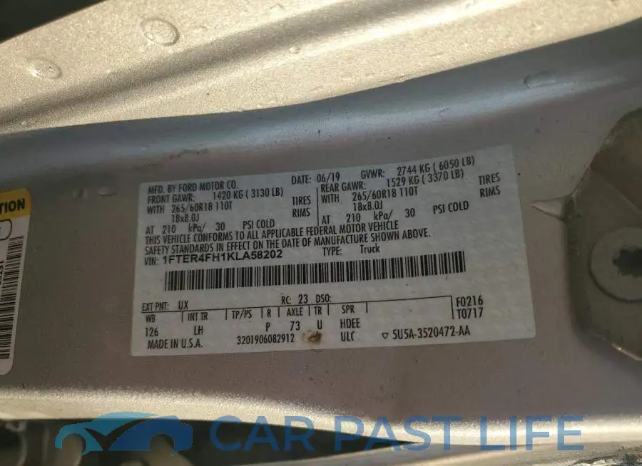 1FTER4FH1KLA58202# 10