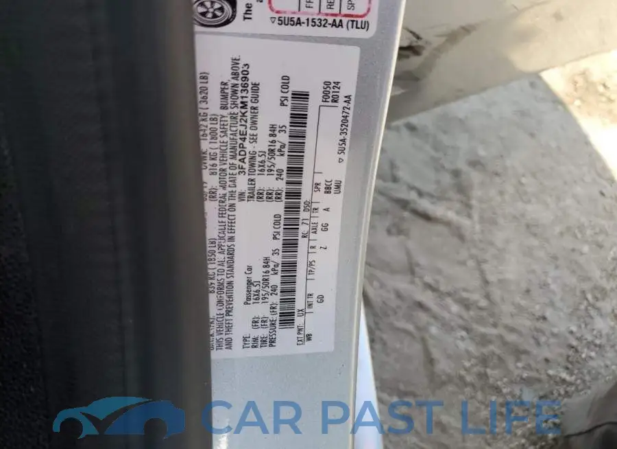 3FADP4EJ2KM136903# 10