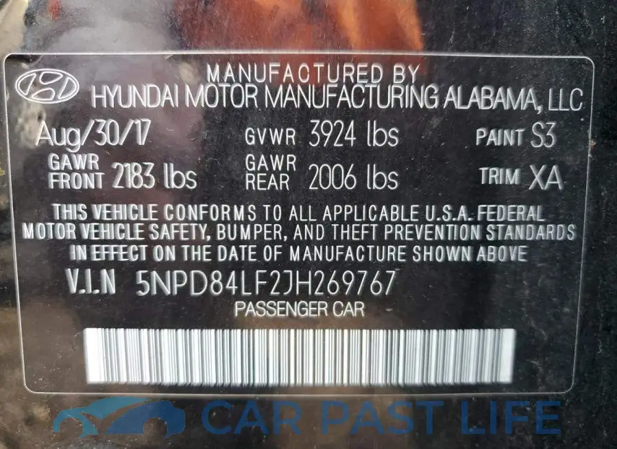 5NPD84LF2JH269767# 10