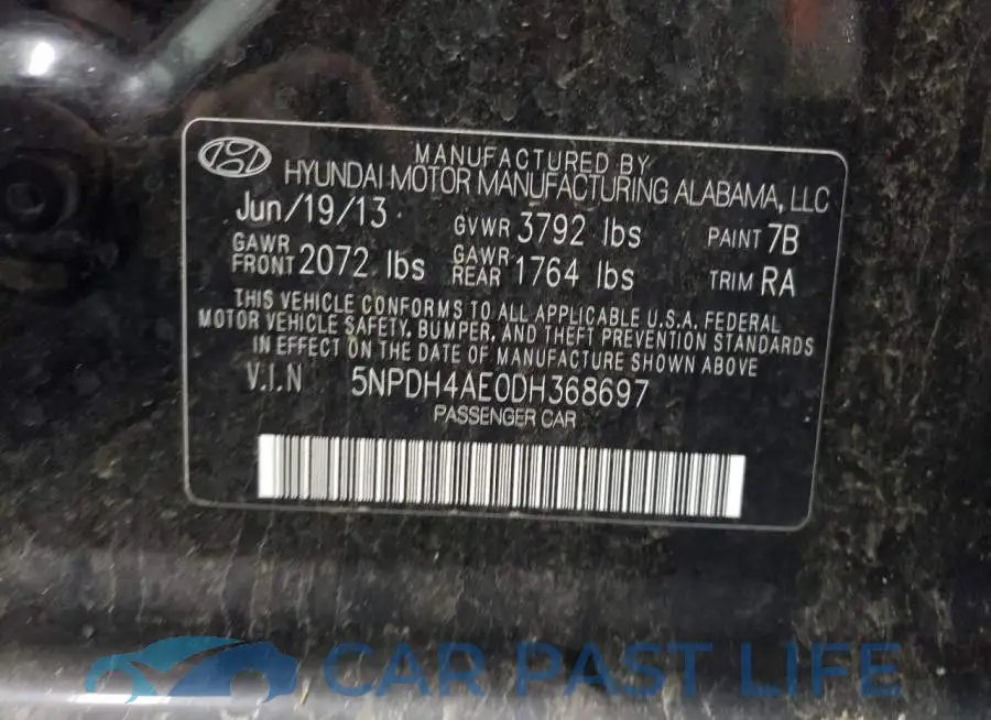 5NPDH4AE0DH368697# 10