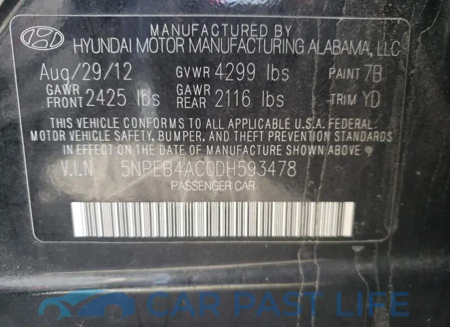 5NPEB4AC0DH593478# 10