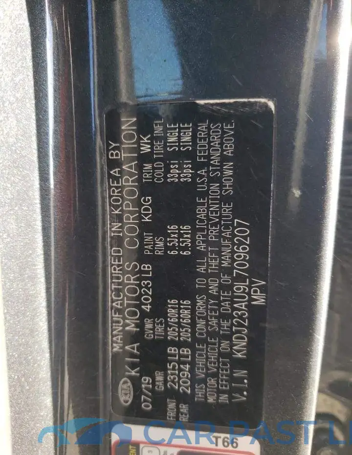 KNDJ23AU9L7096207# 12