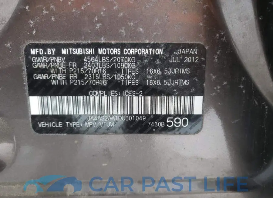 JA4AS2AW1DU601049# 13
