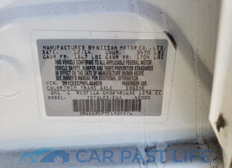 3N1CE2CP9FL404576# 10