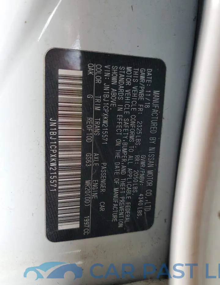 JN1BJ1CPXKW215571# 13