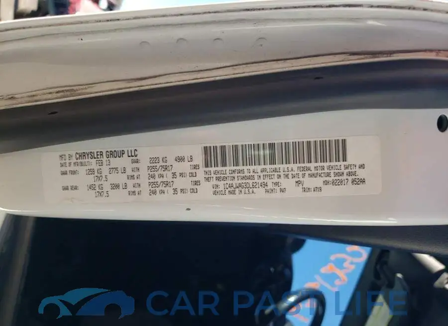 1C4AJWAG3DL621494# 10