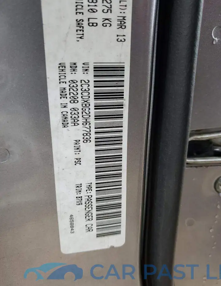2C3CDXBG2DH677836# 12