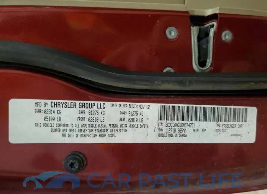 2C3CCAAG3DH574751# 10