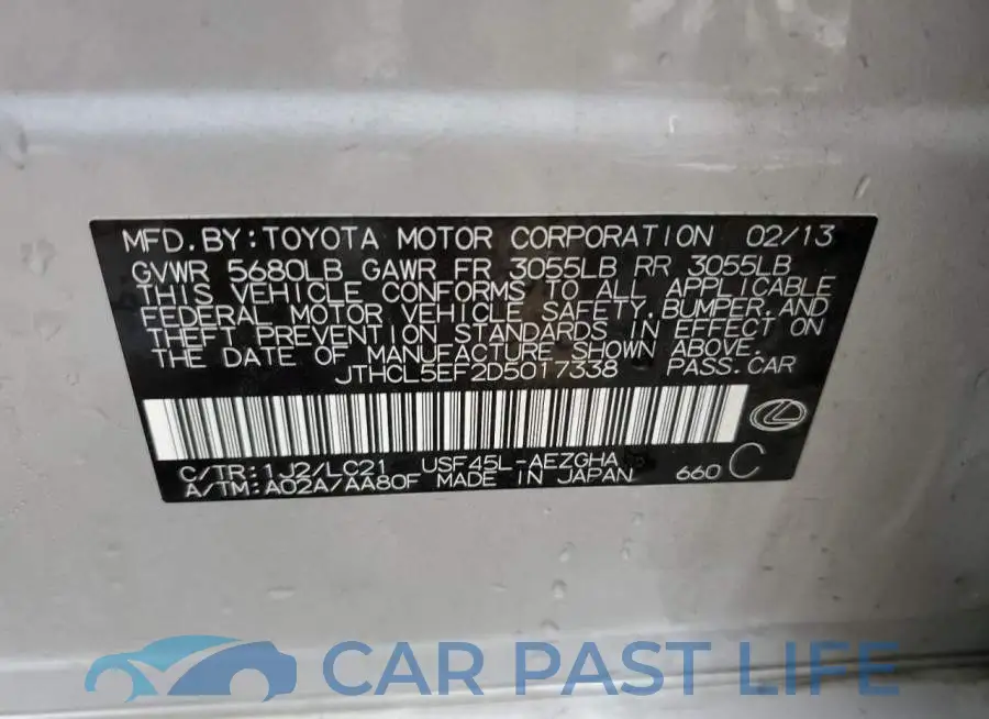 JTHCL5EF2D5017338# 12