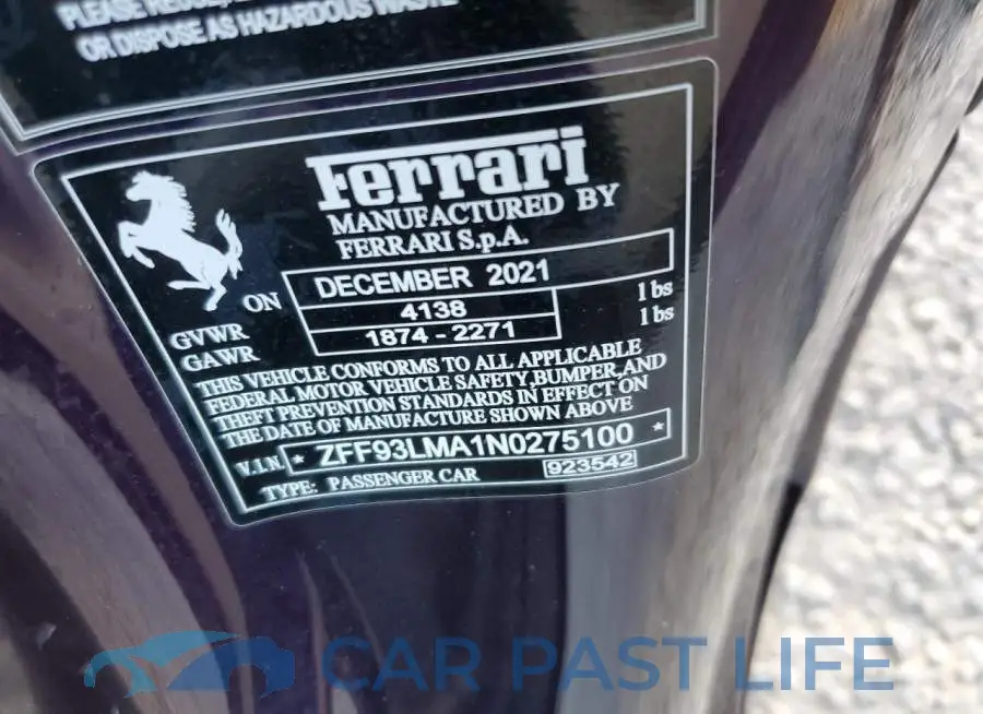 ZFF93LMA1N0275100# 10