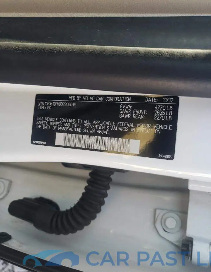 YV1612FH0D2206049# 12