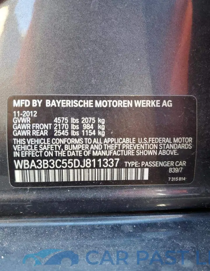 WBA3B3C55DJ811337# 12