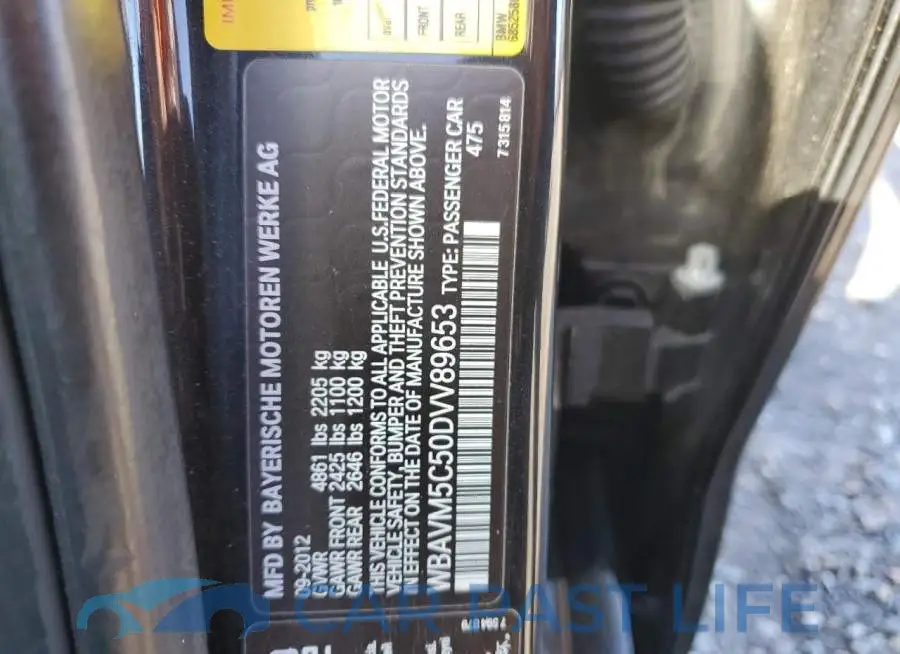WBAVM5C50DVV89653# 12