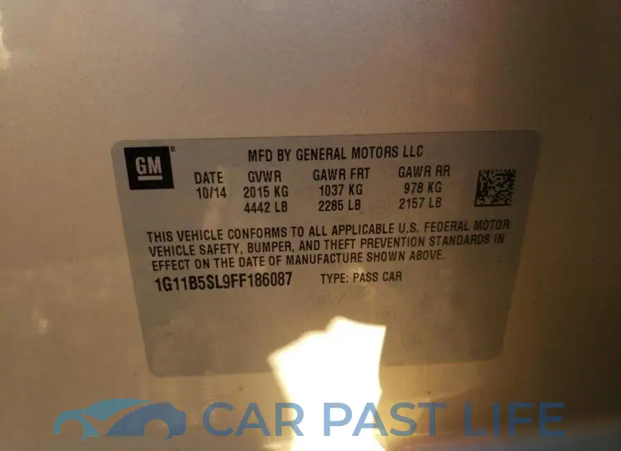 1G11B5SL9FF186087# 12