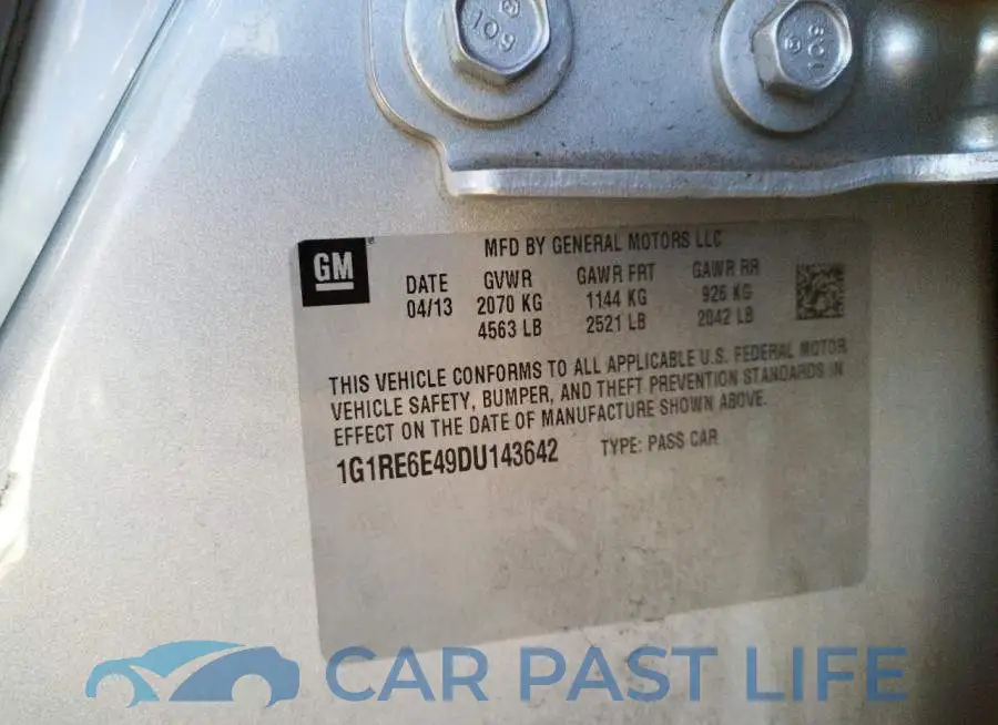 1G1RE6E49DU143642# 12