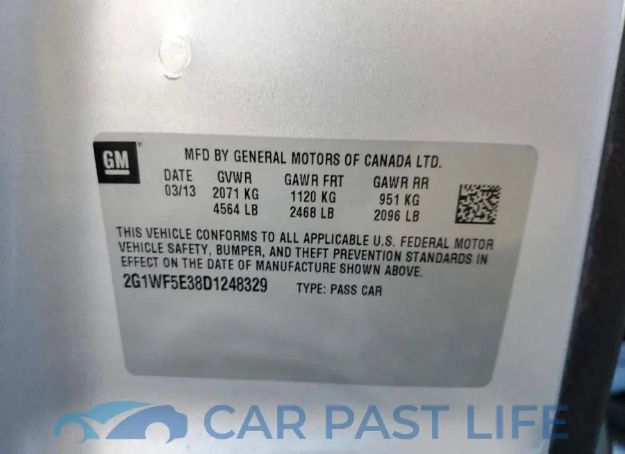 2G1WF5E38D1248329# 10