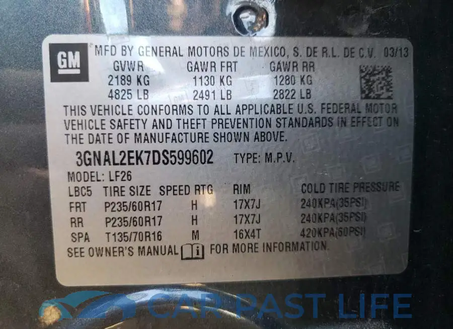 3GNAL2EK7DS599602# 10