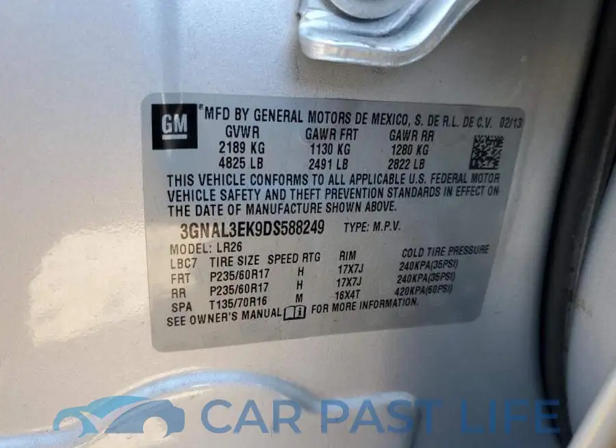 3GNAL3EK9DS588249# 13