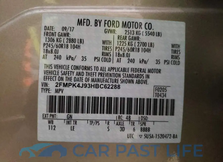 2FMPK4J93HBC62288# 10