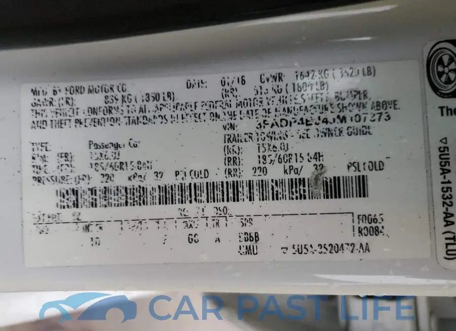 3FADP4BJ4JM107373# 10