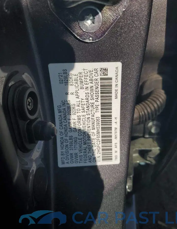 2HGFC2F65MH539063# 10