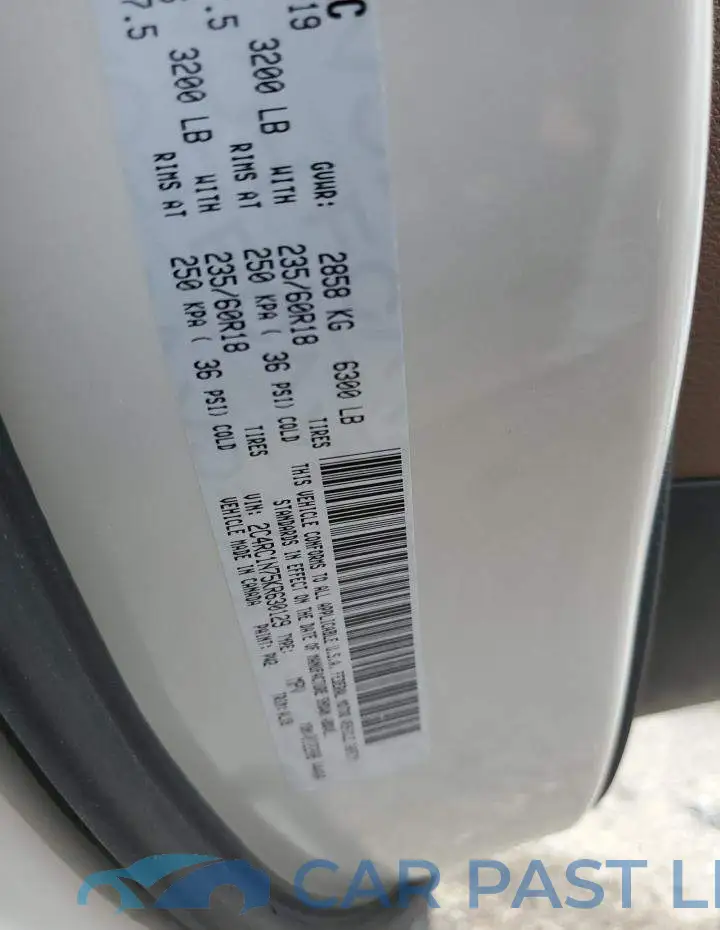 2C4RC1N75KR630129# 10