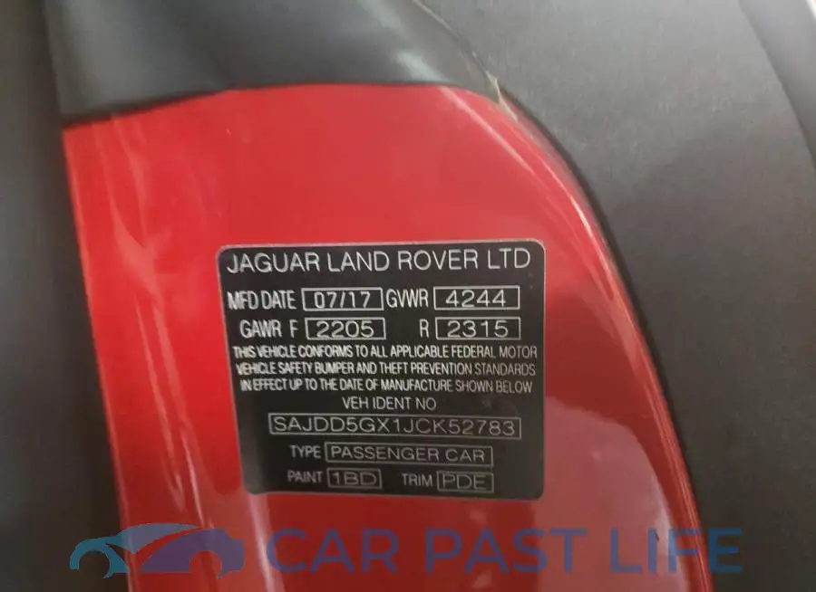SAJDD5GX1JCK52783# 10