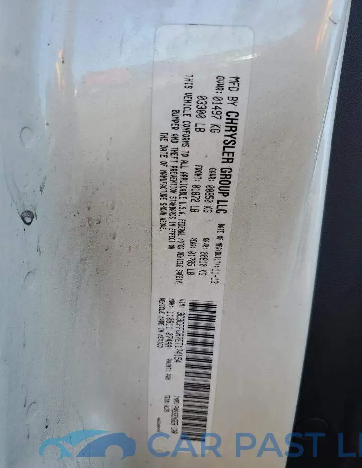 3C3CFFCR7ET174154# 10