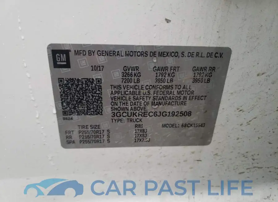 3GCUKREC6JG192508# 12
