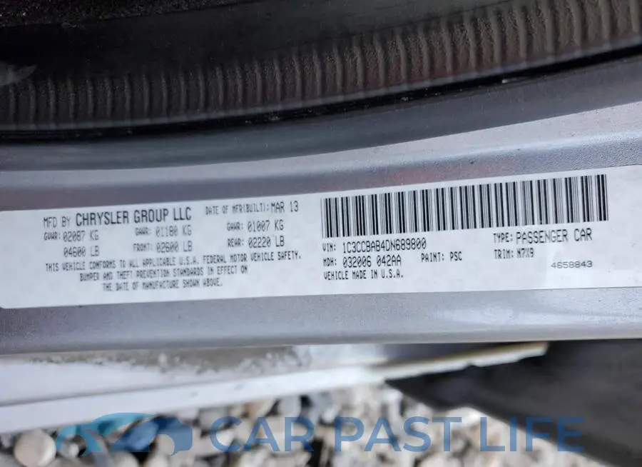 1C3CCBAB4DN689800# 10