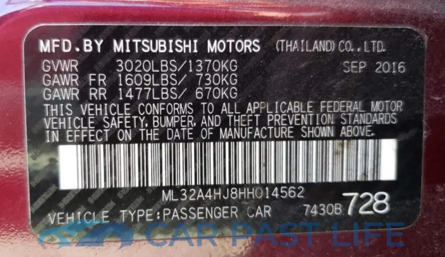 ML32A4HJ8HH014562# 10